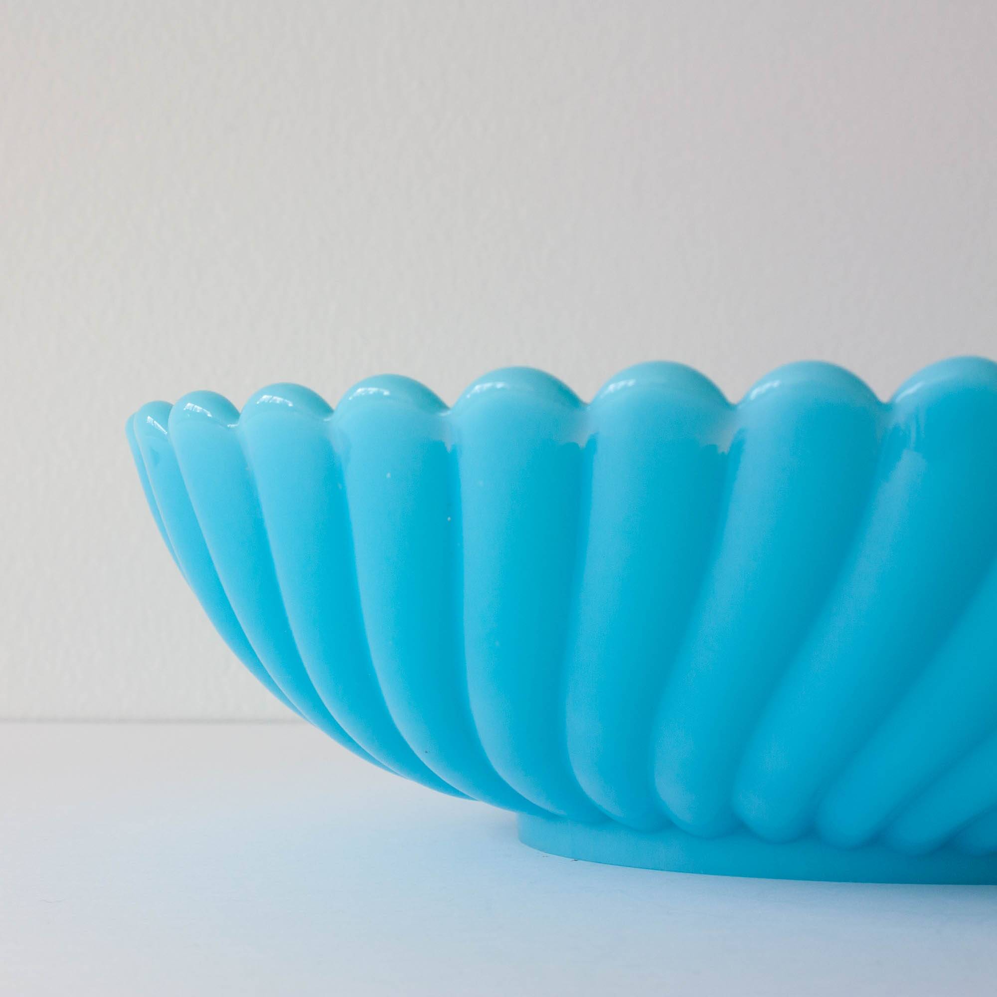 1940s Art Deco Portuguese Glass Bowl by IVIMA