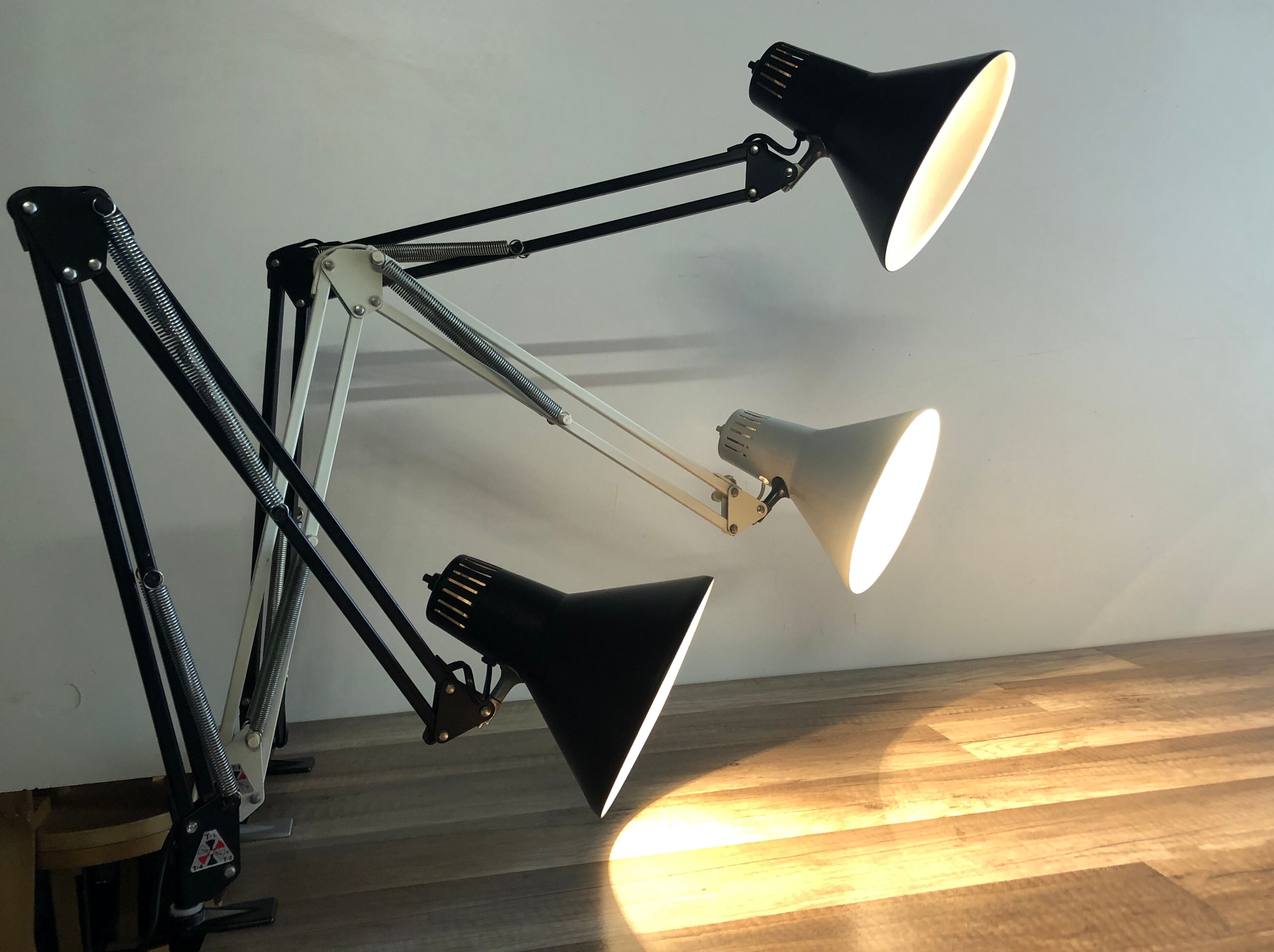 Office lamp architect twist t1 vintage design 70s black matte 2 available