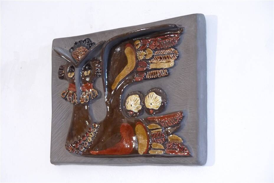 Swedish ceramic plaque by Gantofta 1960