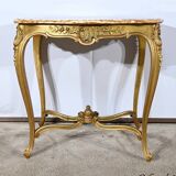 Table de milieu en bois doré, style Louis XV – fin XIXème