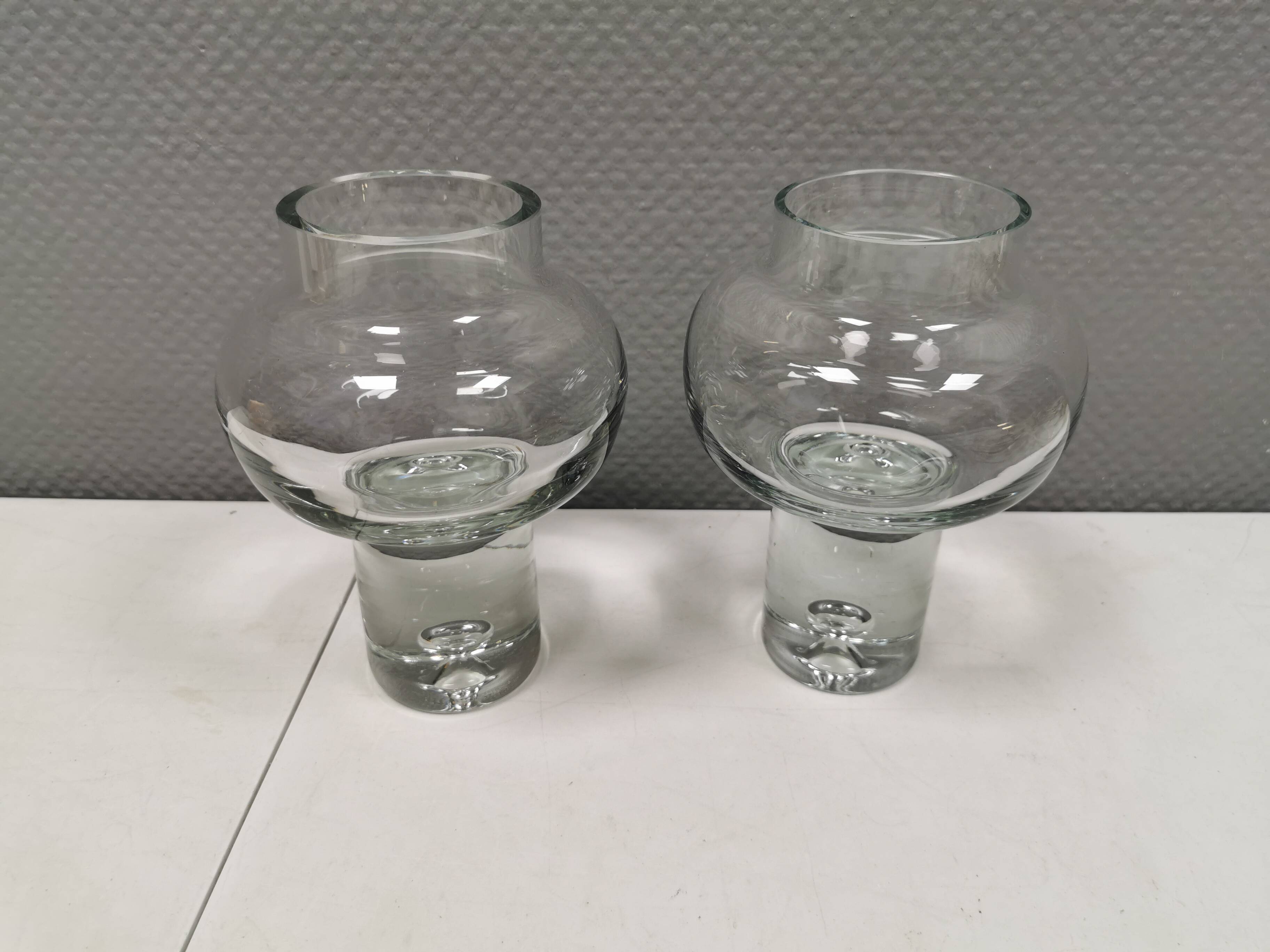 Two crystal glass vases from Polish Krosno glass