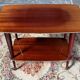 Rolling trolley in varnished mahogany