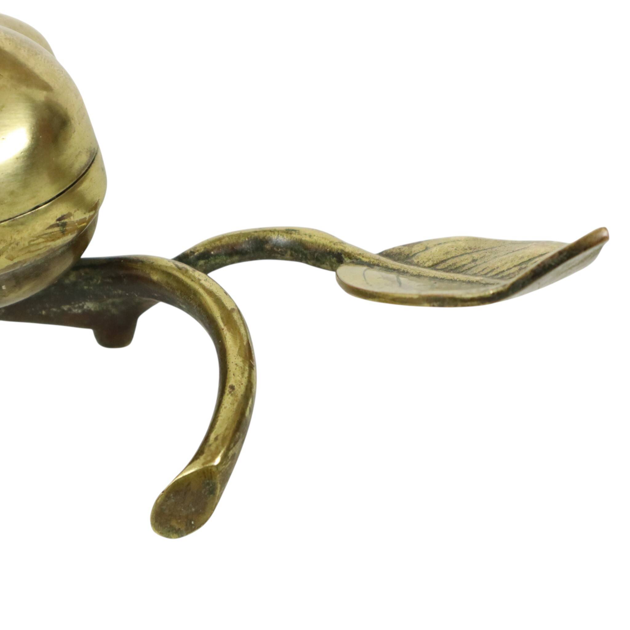 French Art Nouveau Jewelry Box Ashtray Bronze Pear 1920s