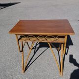 Rattan and vintage bamboo desk