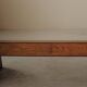 Brutalist dining table in solid oak, France, circa 1980.