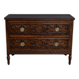 Walnut chest of drawers, Louis XVI style – Mid-20th century
