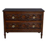 Commode en Noyer, style Louis XVI – Milieu XXe