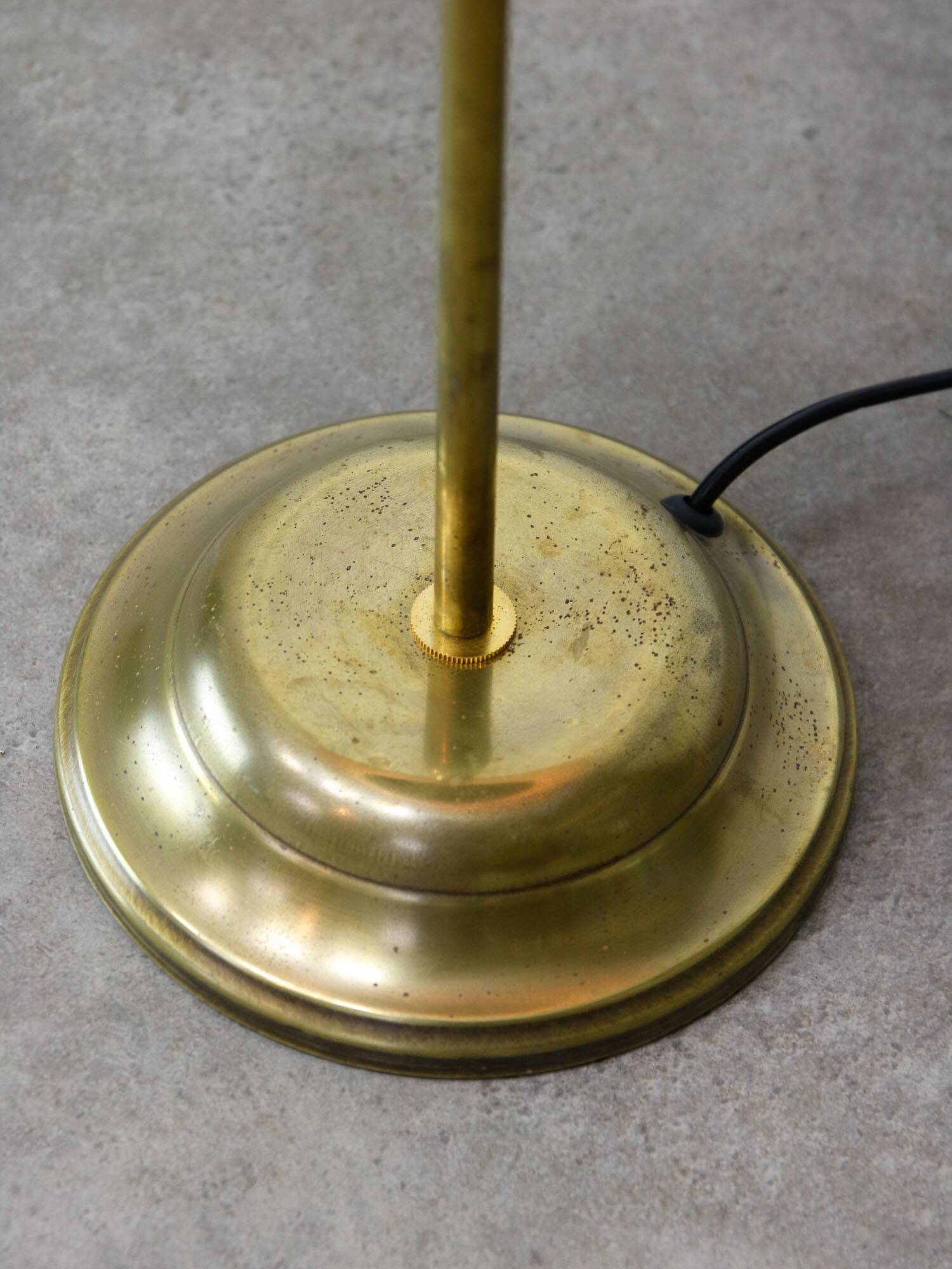 Mid-century Italian Brass & Glass Table Lamp, 1960s