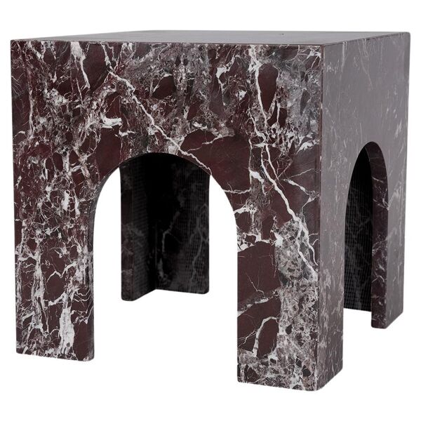 Table d'appoint en marbre Rosso Levanto