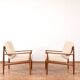 Mid-Century Danish Teak Lounge Chairs by Grete Jalk for France & Son, 1960s