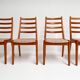 Set of Danish spindle chairs by JK Mobler, 1970s