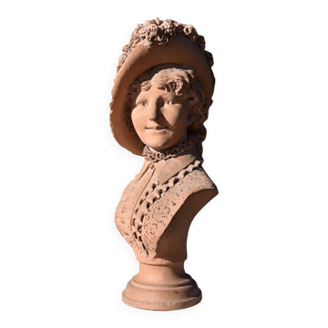 Victor Vermare, Femme coiffée d'un chapeau à plume (1883)