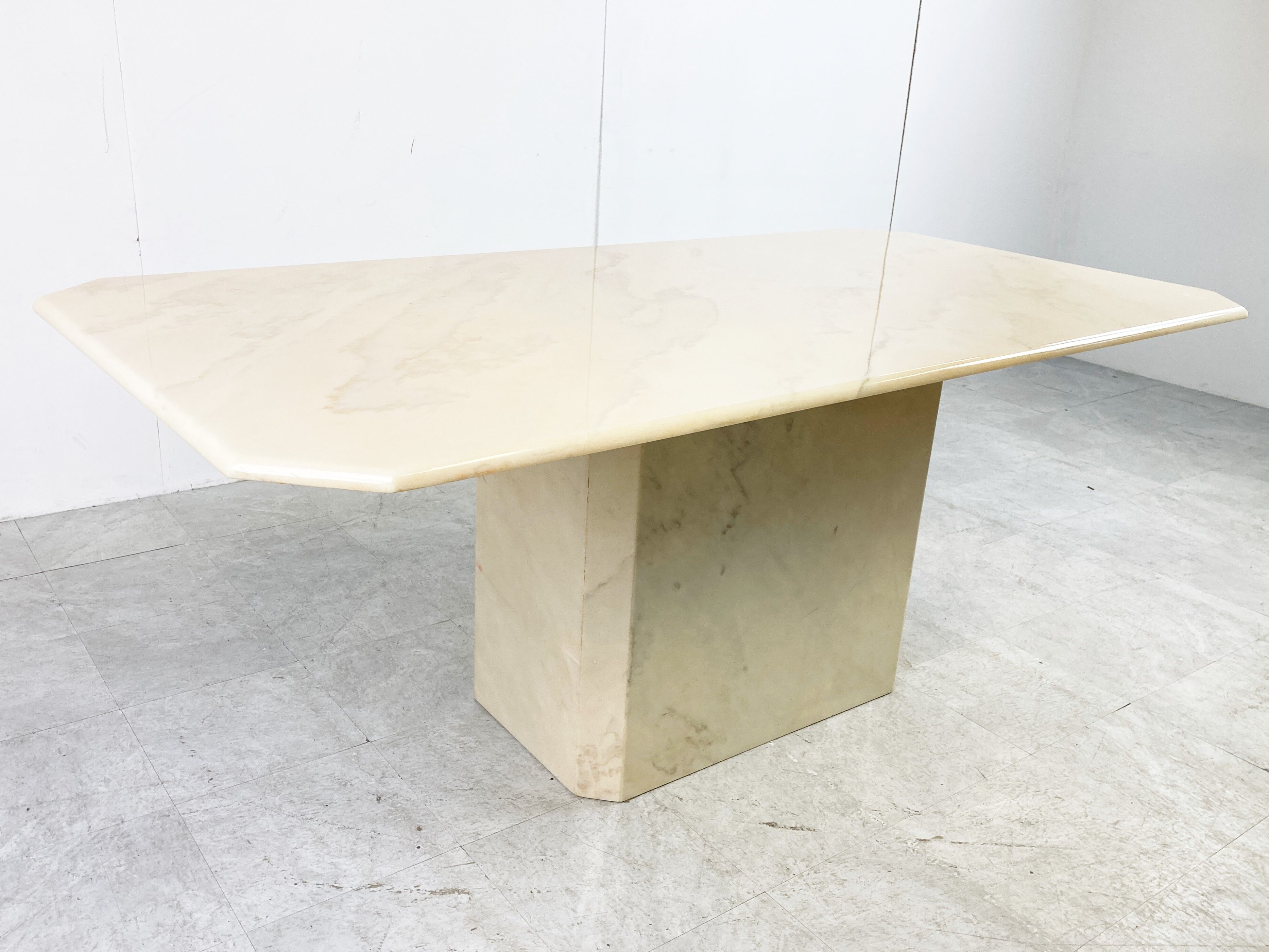 Vintage marble dining table, 1970s