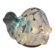 Light turtle in light blue and white glass – vintage / retro