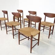 Mid-Century Set of 6 Chairs Model 316 by Peter Hvidt & Orla Mølgaard Nielsen for Søborg Møbelfabrik
