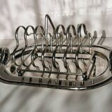 Silver metal taost holder