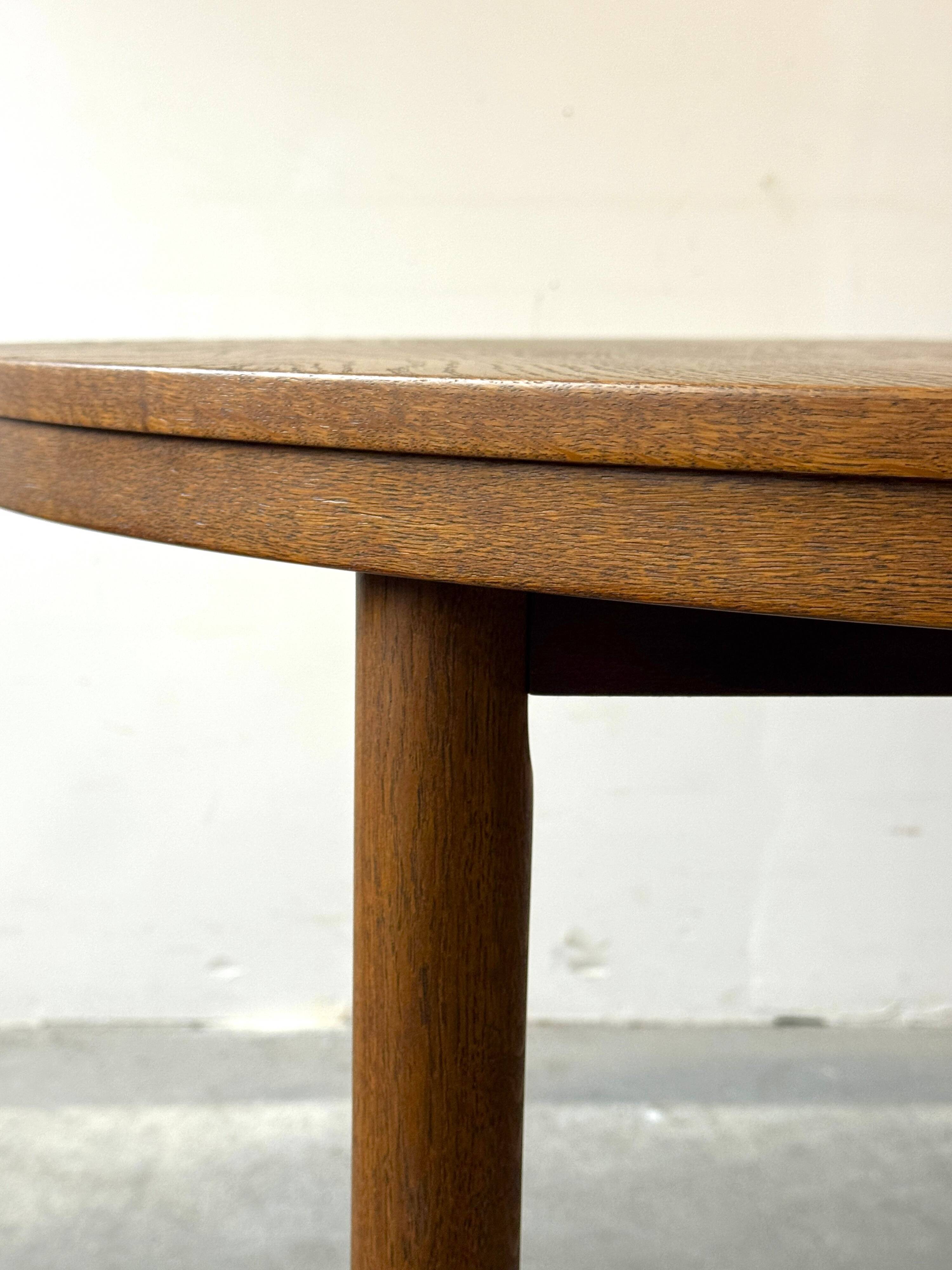 Table extensible en chêne, Danemark, années 1960/1970, vintage, milieu du siècle moderne