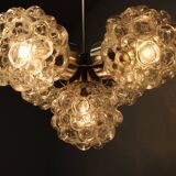 Bubble glass chandelier by Kamenický Šenov, Czechoslovakia, 1970s