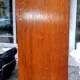 Vintage wooden wall display cabinet, chalet country design.