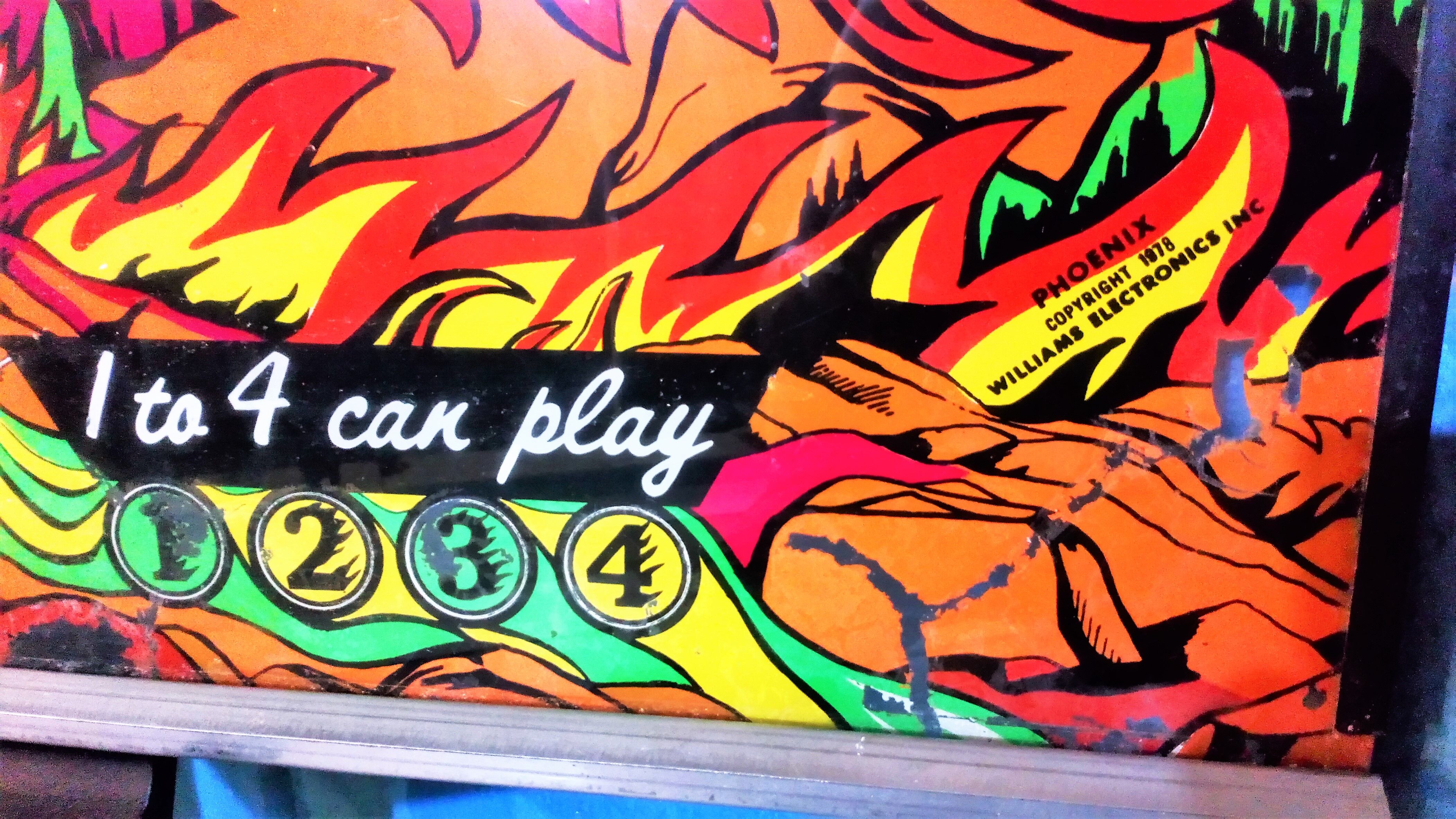 Pinball plate "Phoenix" Williams 1970s