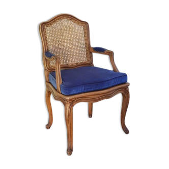 Fauteuil de style Louis XV en bois