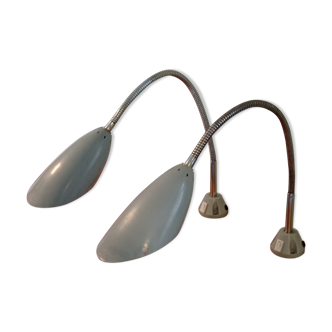 Pair of flexible industrial lamps
