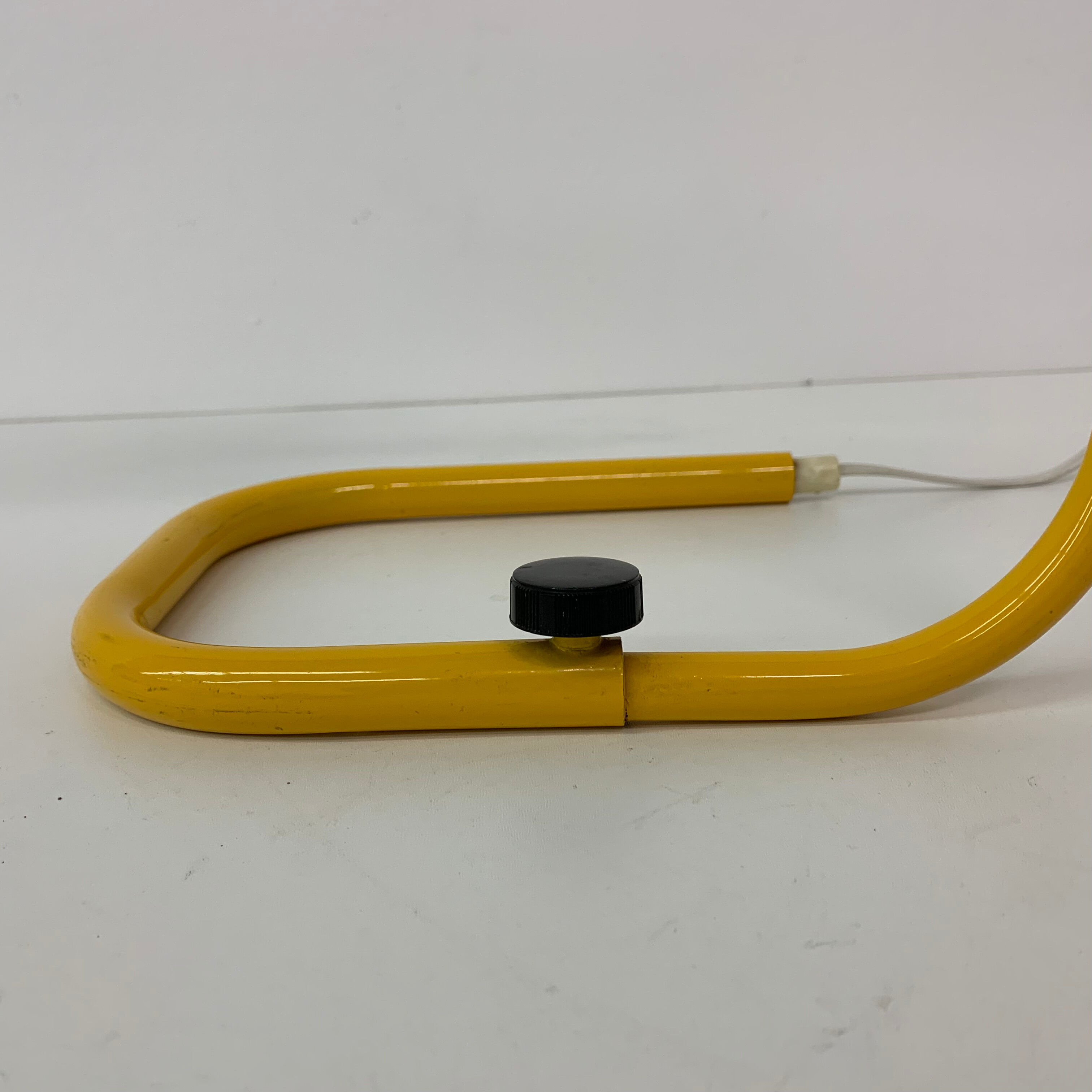 Mid-century design yellow tubular table lamp, 1970’s