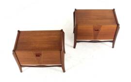 Set of 2 Nightstands 'Putte' - dutch design mid century in teak