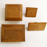 Pair of modernist wooden boxes