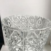 Large molded glass vase 50s art deco style
