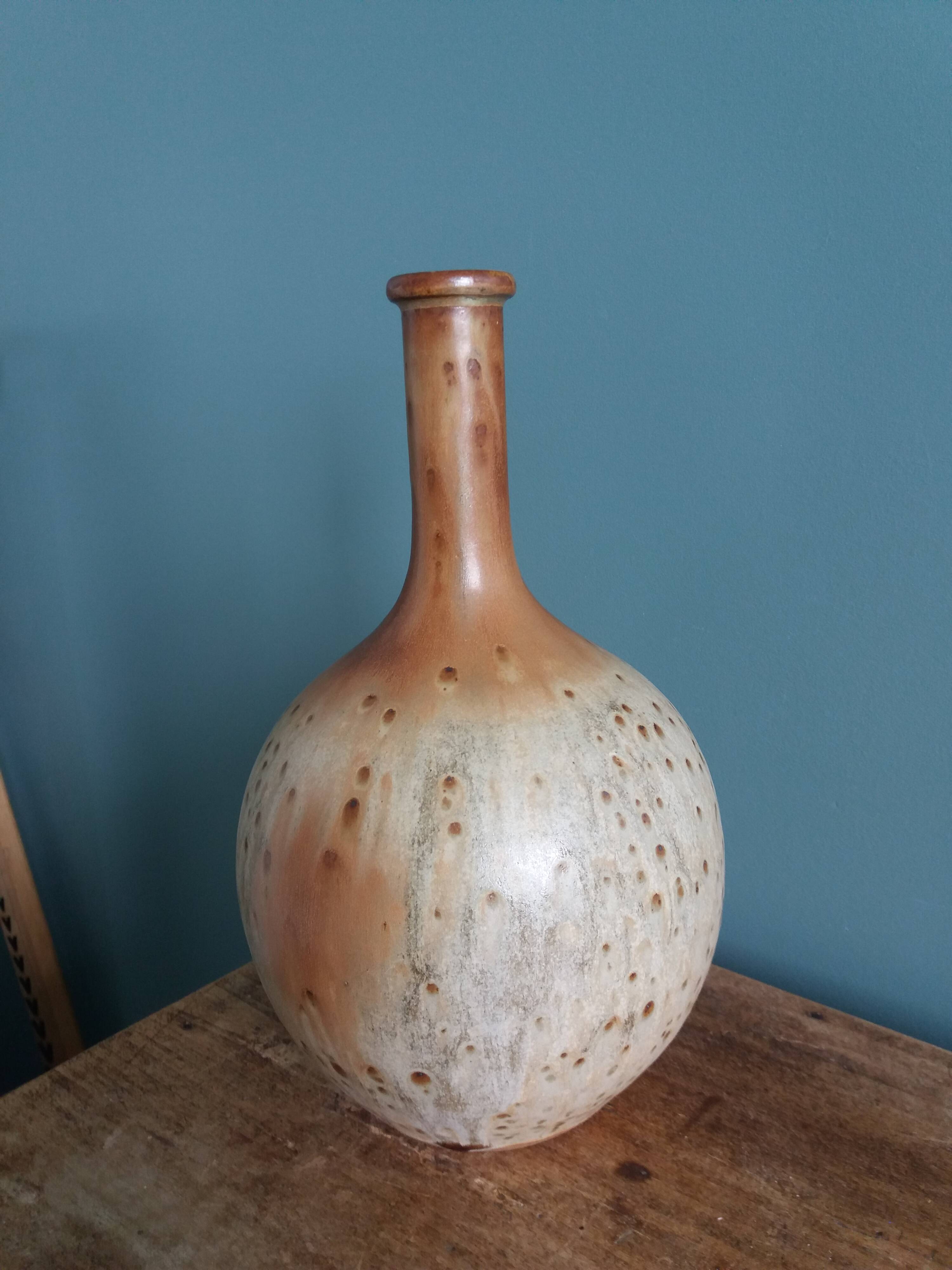 Alcohol carafe, Puisaye stoneware, Jean-Pierre Prud'homme