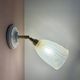 Vintage art deco tulip wall light in frosted glass, rose decorations