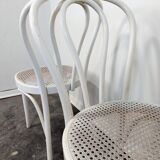 Chaise de salle à manger, canne en bois courbé, n°18, années 1970