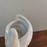 Soliflore céramique vintage forme main irisé