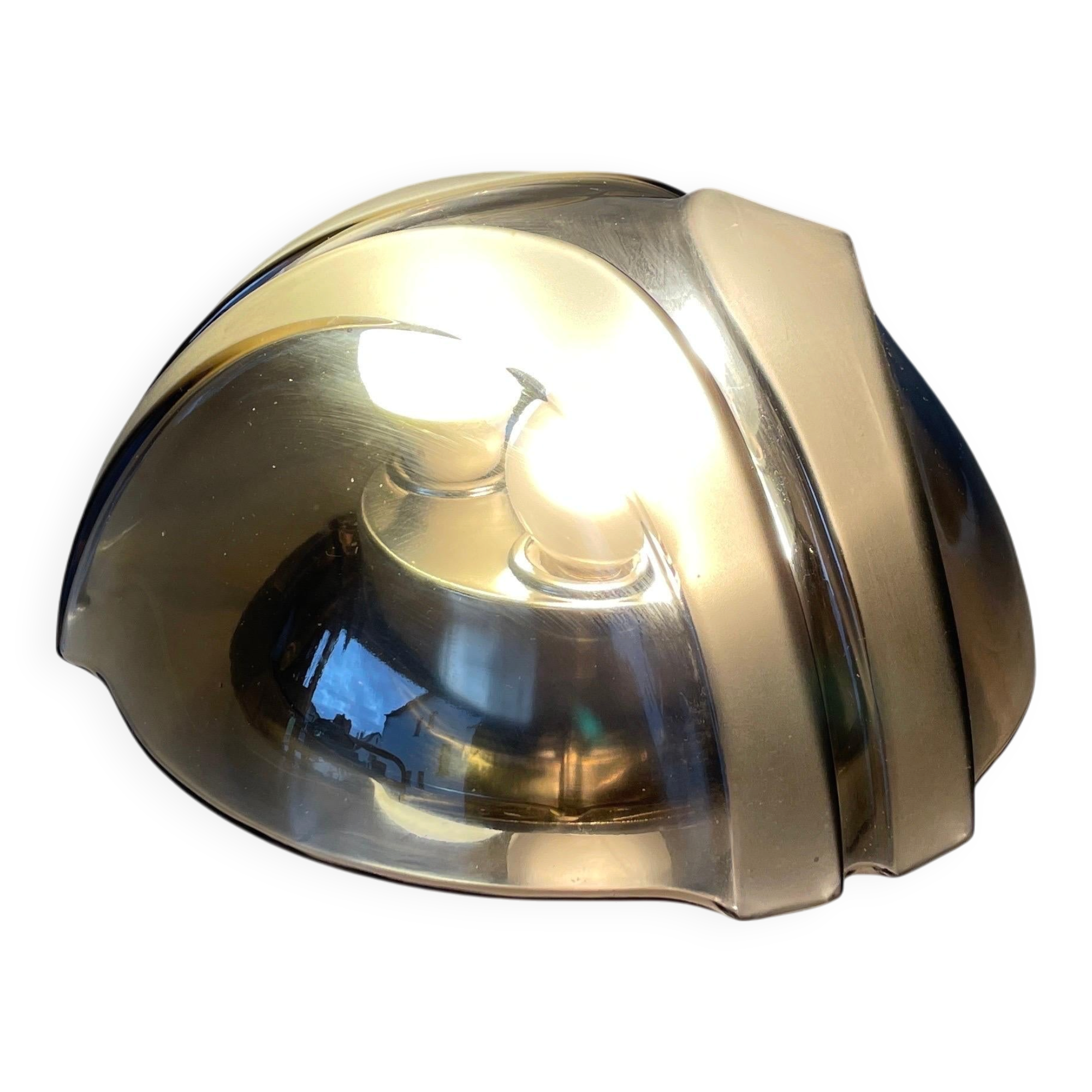 Wall lamp or flush mount in the shape of a dome by Hoffmeister Leuchten, 1960s, Germany.