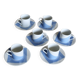 Vintage Guy Degrenne porcelain coffee set with "Carré bleu" decor