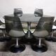 Ensemble table et 6 chaises Chromcraft space age années 70