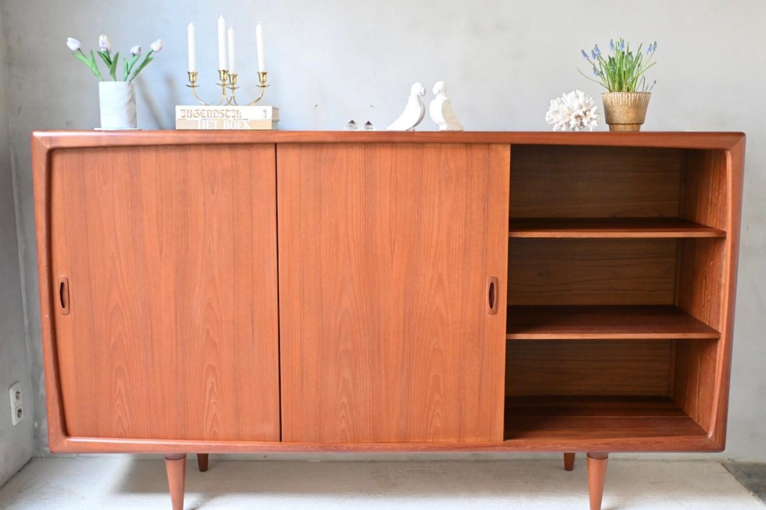 Danish Deaign Highboard by H.P. Hansen in Teak
