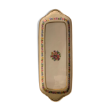 Chocolate cake dish Raynaud Limoges floral decoration