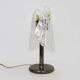 Large foliage table lamp in glass and anthracite gray metal. 80 years