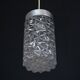 Pair of Italian Pendant Lights in Glass and Polished Aluminum, 1970s
