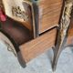 Commode sauteuse en bois de rose plateau en marbre rose