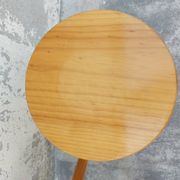 Pair of vintage pine tripod stools