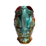 Barbotine pitcher jug from Onnaing Earthenware Factory circa 1900