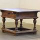 Baroque antique Nordic provincial oak table 1800s rustic farmhouse, rich patina