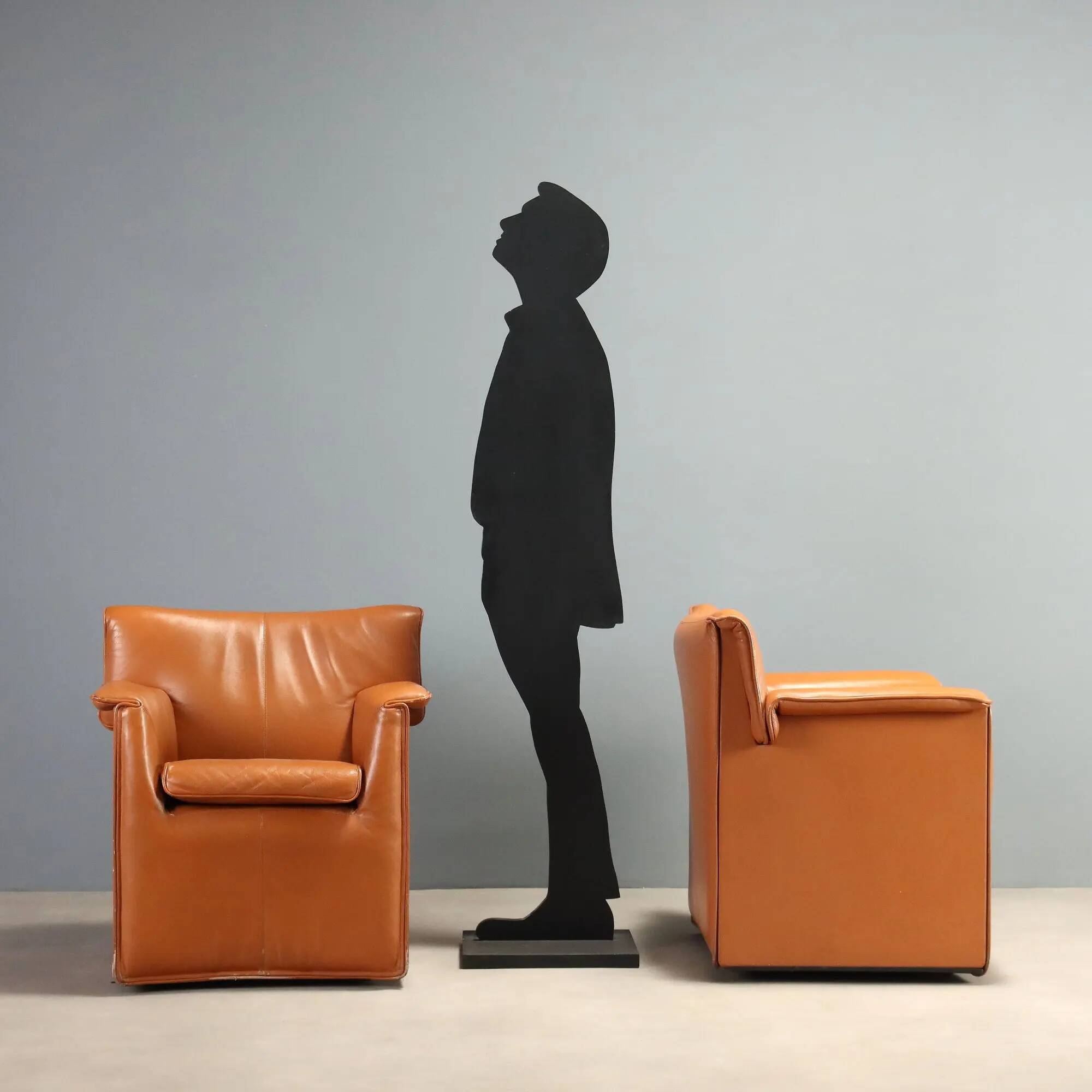 Laurianetta armchairs B&B Italia, vintage design by Afra & Tobia Scarpa, 1980s.