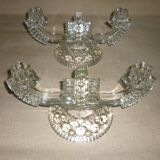 Pair of crystal chandeliers with 2 arms