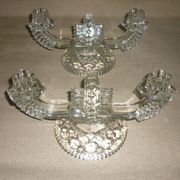Paire de chandeliers en cristal à 2 bras