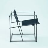 Vintage cubic steel canvas armchair by Radboud van Beekum by Pastoe, 1984