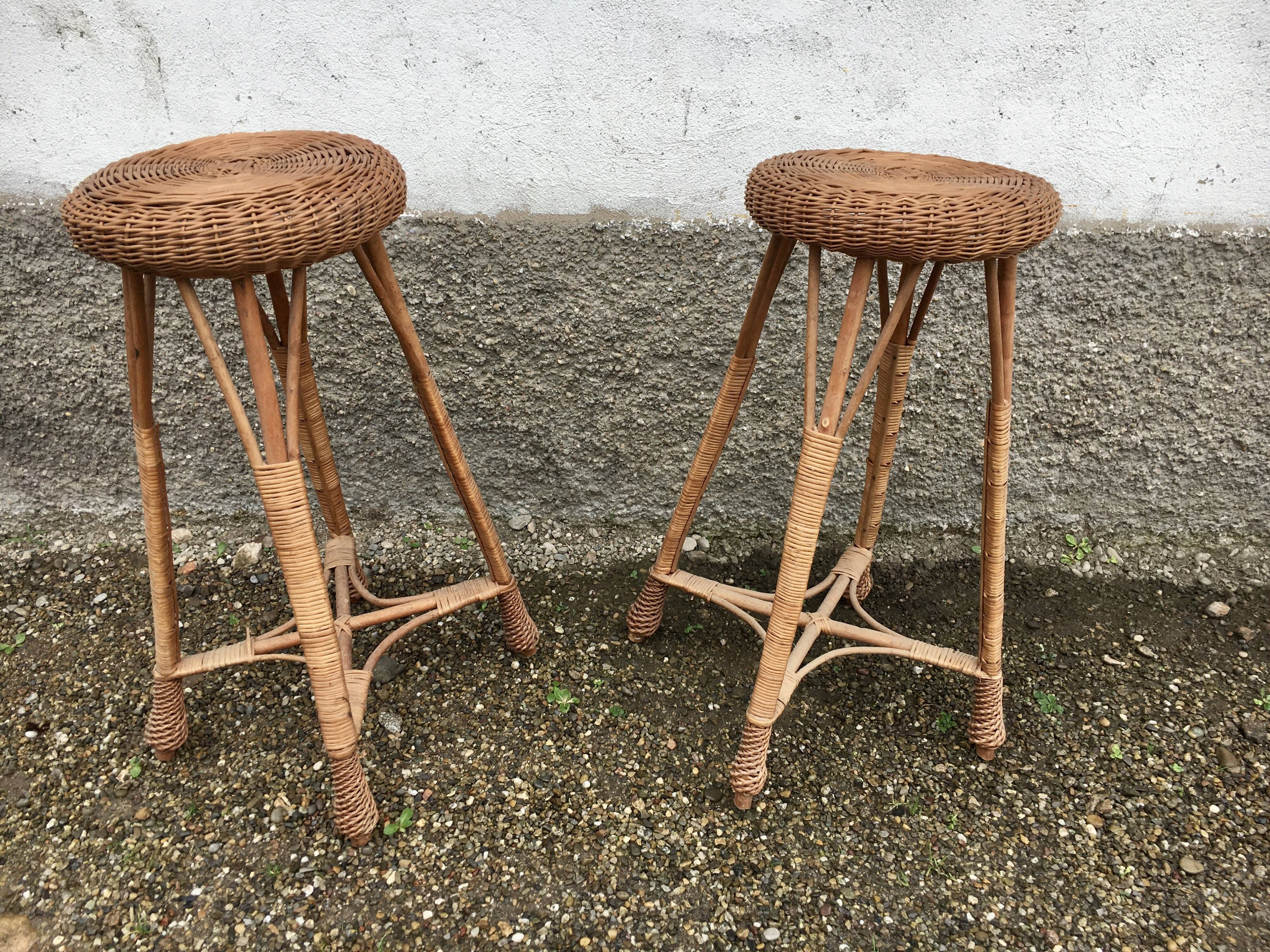Pair vintage stools
